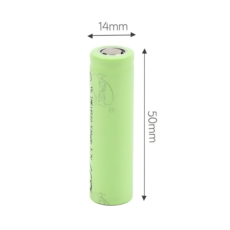 IMR14500 500mAh Li-ion Cell | 3.7V Small Cylindrical Rechargeable Lithium Battery Cell - 2